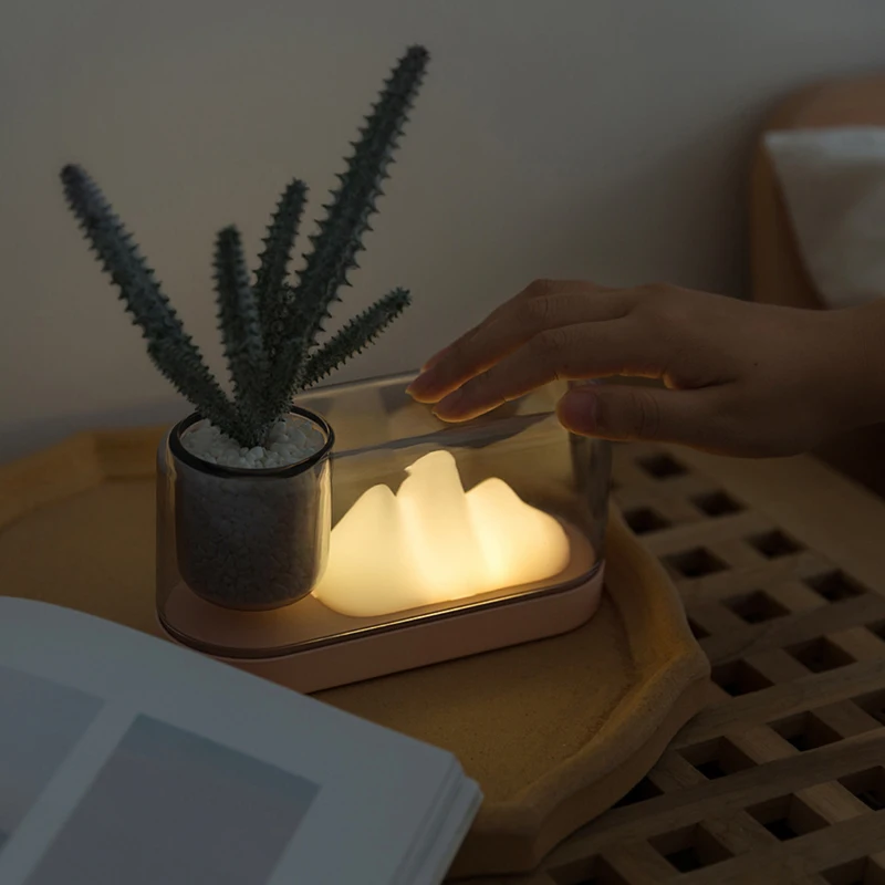 

Led Table Lamp Colorful Dimming Bedside Lamp Bedroom Desk Decoration Atmosphere Mountain Lamp Home Desktop Creative Decoration