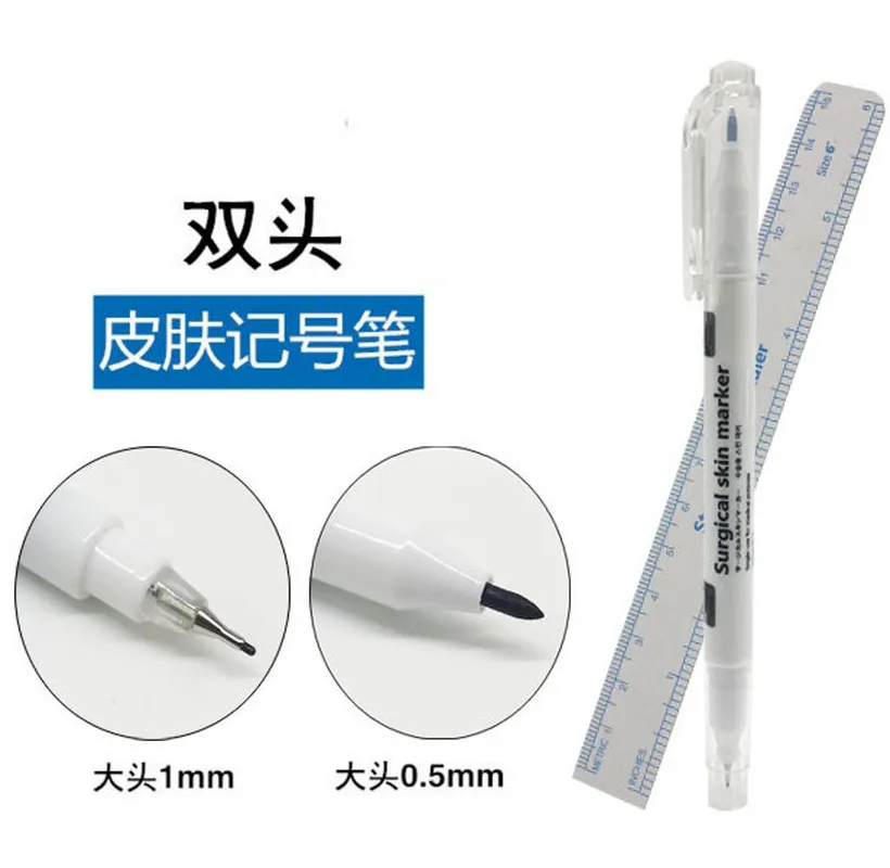 1 Набор стерилизованный маркер для тату ручка хирургическая кожа микроблейдинг