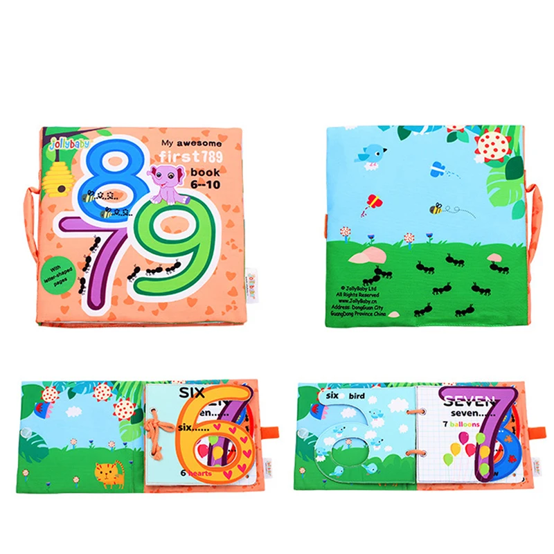 

Soft Cloth Books Rustle Sound Infant Books Baby Books Quiet Books Educational Stroller Rattle Toys for Newborn Baby 0-12 month