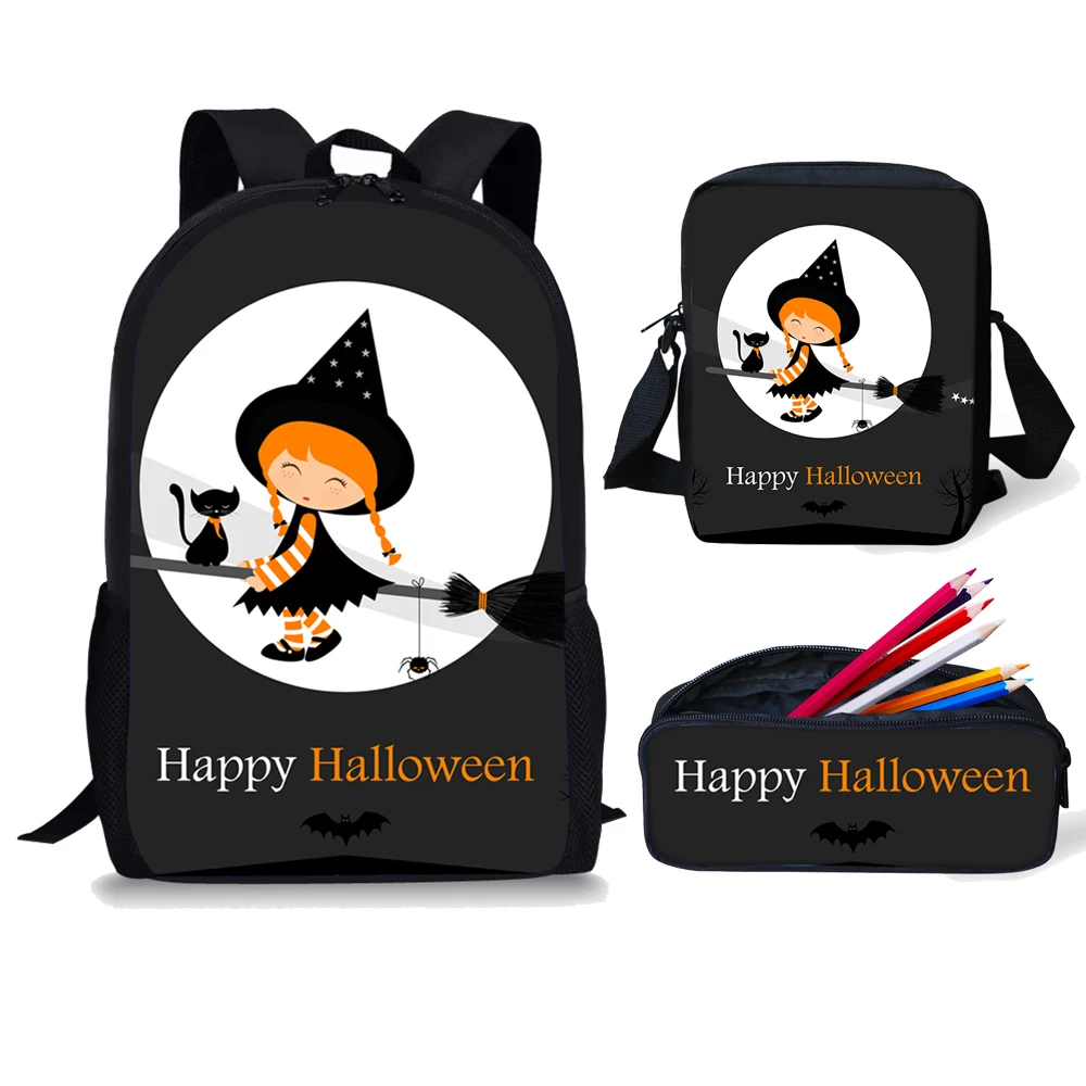 

Halloween Tas School Bags Set Backpack for Girls and Boys Gift Set for Teengers Dropshipping Wholesale 2019 New Customized Bags