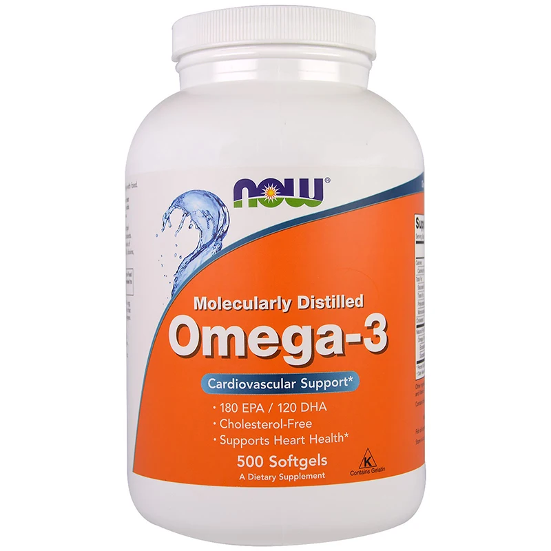 

Free shipping Molecularly Distilled Omega-3 Cardiovascular Support 180 EPA /120 DHA Cholesterol-Free 500 Softgels