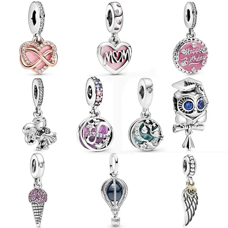 Браслет из серебра 925 пробы с подвеской в виде сердца | Украшения и аксессуары