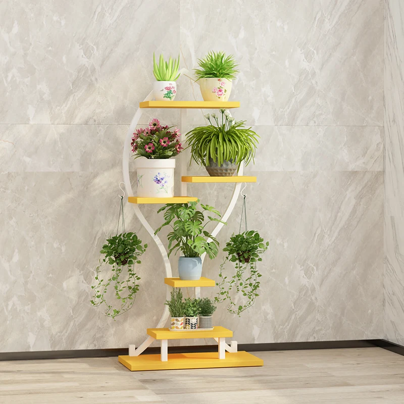 

Modern simple floor type multi-layer green and succulent flower pot rack Indoor living room balcony flower shelf organizer