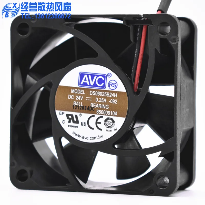 Новый оригинальный DS06025B24H 6025 24v 0.25A 6 см, 2 шт/комплект (проволока проходит по всей инвертор высокий объем воздуха вентилятор охлаждения