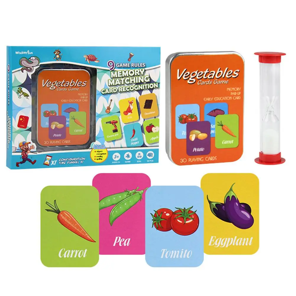 30 листов английской игры карты памяти обучение интеллекта культивирование для