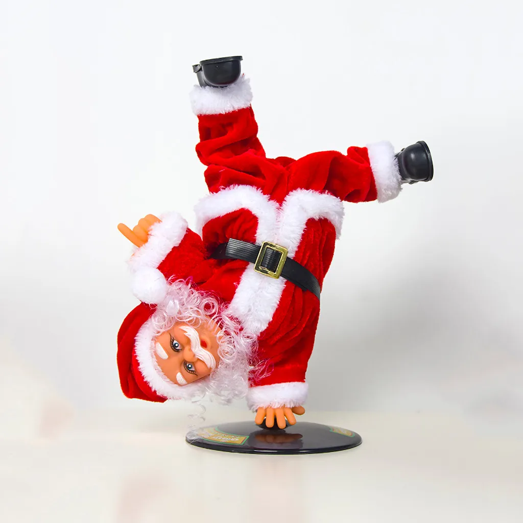 Веселые рождественские украшения для дома креативная Танцующая поющая кукла