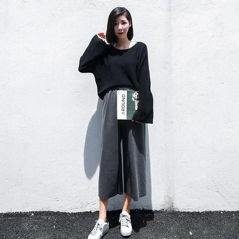 2019 Женские повседневные свободные широкие брюки женские элегантные модные в