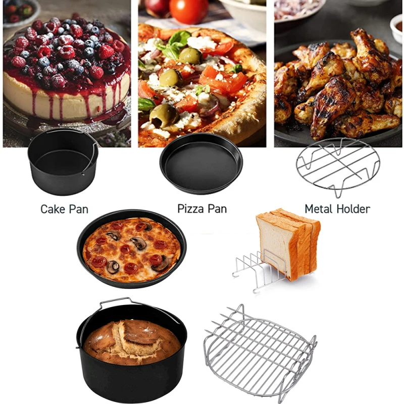 Комплект из 6 шт. 7-дюймовый аэрофритюрница для приготовления блюд без Аксессуары