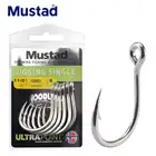 Mustad 10881 рыболовные крючки 100% оригинальные 10-110 крючки для джиггинга одноморские рыболовные крючки профессиональные рыболовные крючки для Глубоководной Рыбалки