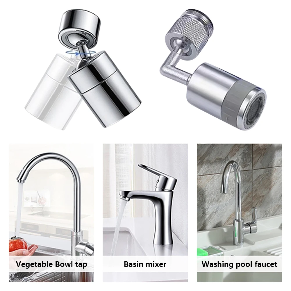 

Bathroom Home Solid Copper Adjustable Angle Hotel Tap Aerator Durable Faucet Accessory 2 Spray Mode Replacement Parts Plating
