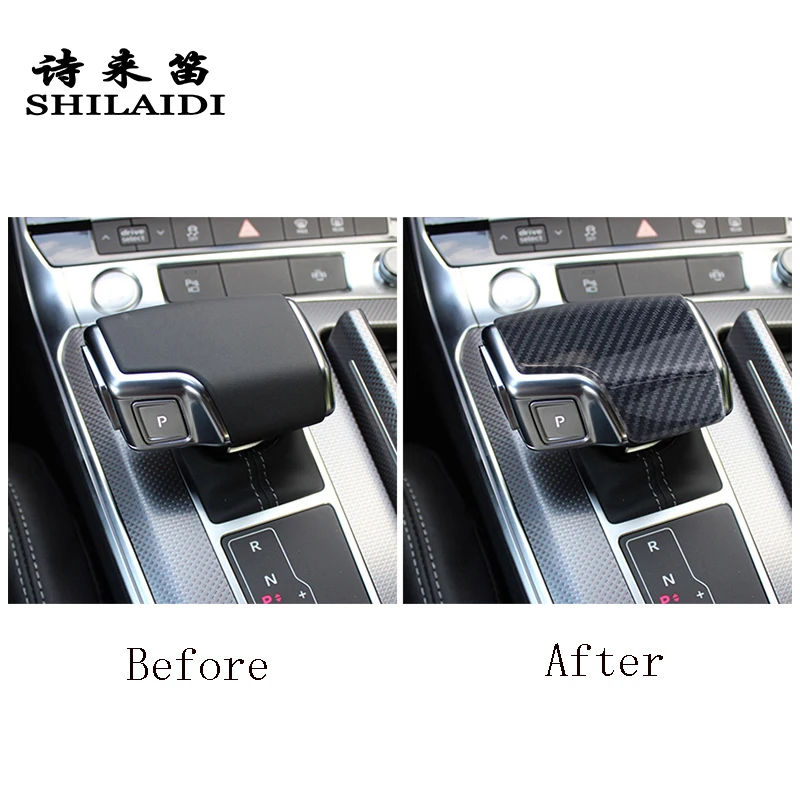 Автомобильный Стайлинг консоль из углеродного волокна ручка переключения