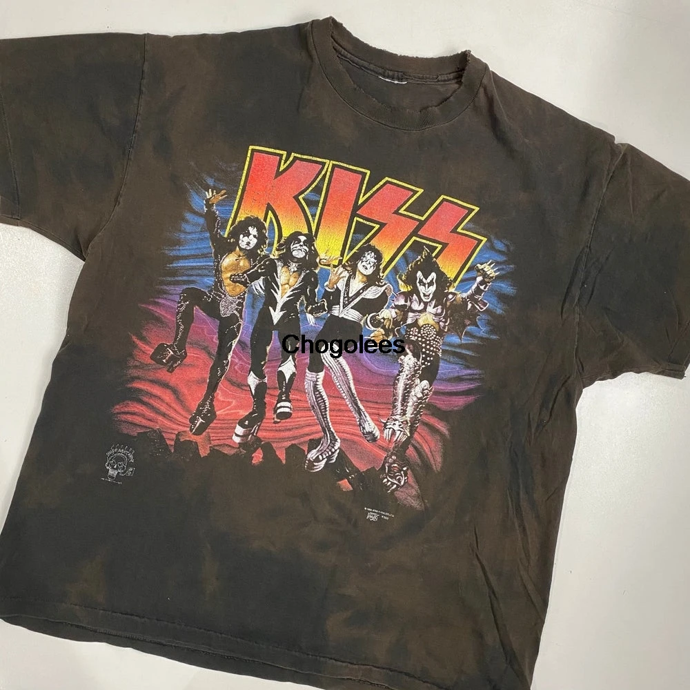 Футболка с надписью KISS Destroyer 1996 S XL | Мужская одежда