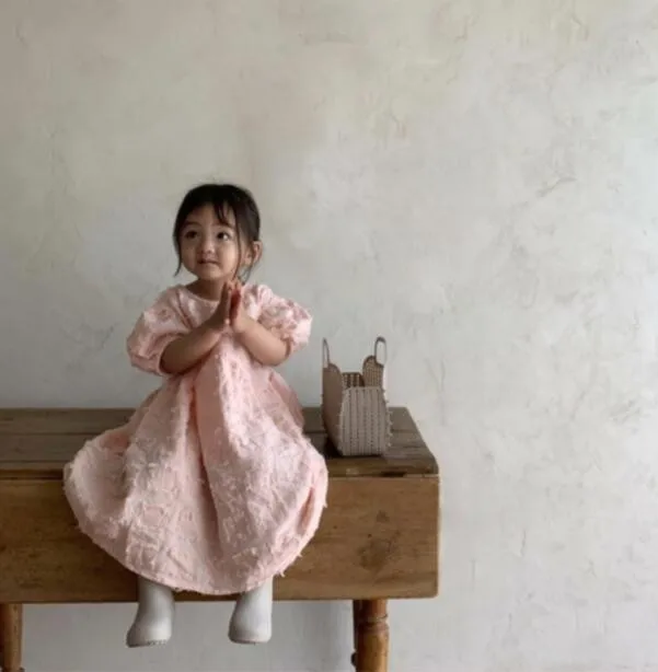 Платья для девочек новинка 2021 корейское летнее крутое платье средней длины из