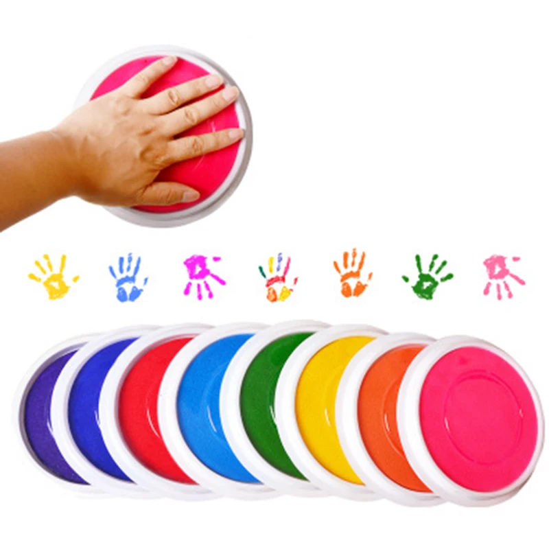 8 шт Детские DIY Кристальные грязи красочные игрушки чернила прокладка для печати