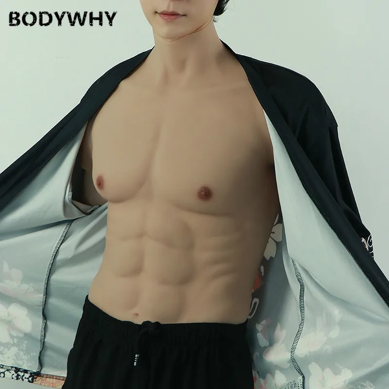 Новые мужские реалистичные поддельные мышцы брюшной полости сильные и