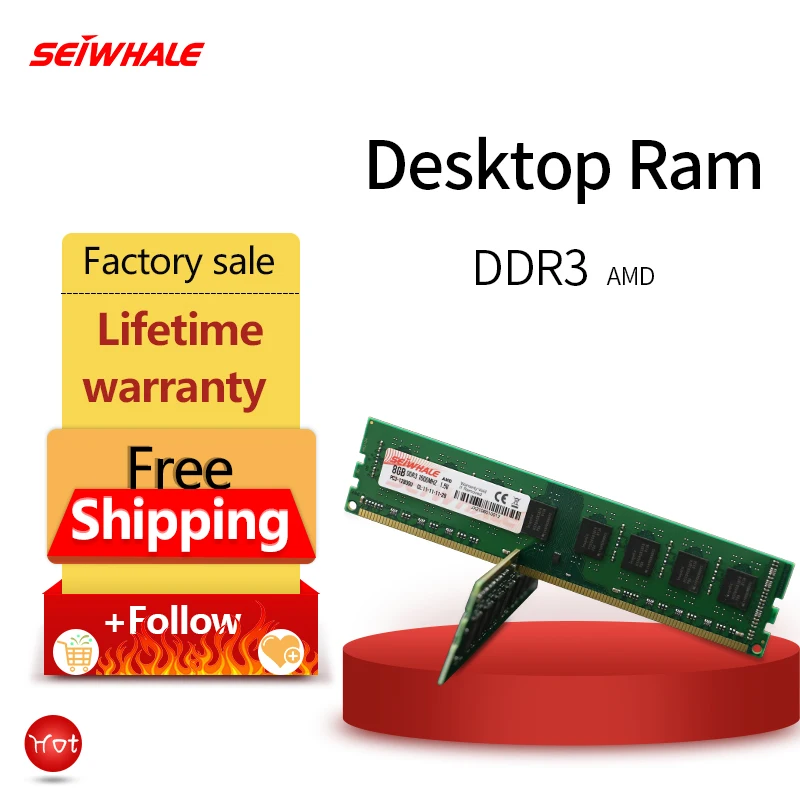 seiwhale ddr3 2g 4gb 8gb 1600mhz 1866mhz 1333mhz memoria new dimm computer desktop rams for amdintel free global shipping