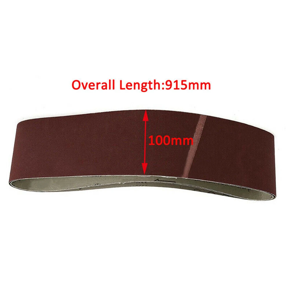 

5PCS 100*915mm 914 Sanding Belt 80 120 240 600 1000 Mixed Grit For Wood Grinding Accesorios Para Auto Sanding Belts
