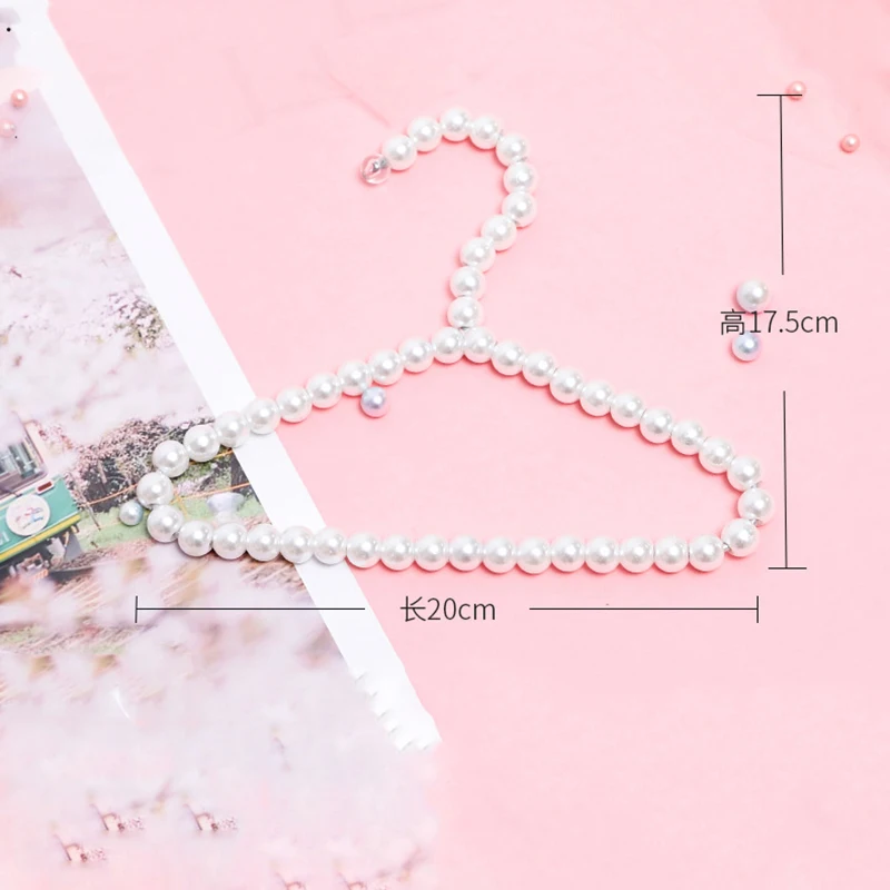 

5/10/20pcs Children Pearl Clothing Hanger Fashion Bow Plastic Hanger for Clothes Pet Dog Baby Kids Hangers Closet Organizer 20cm