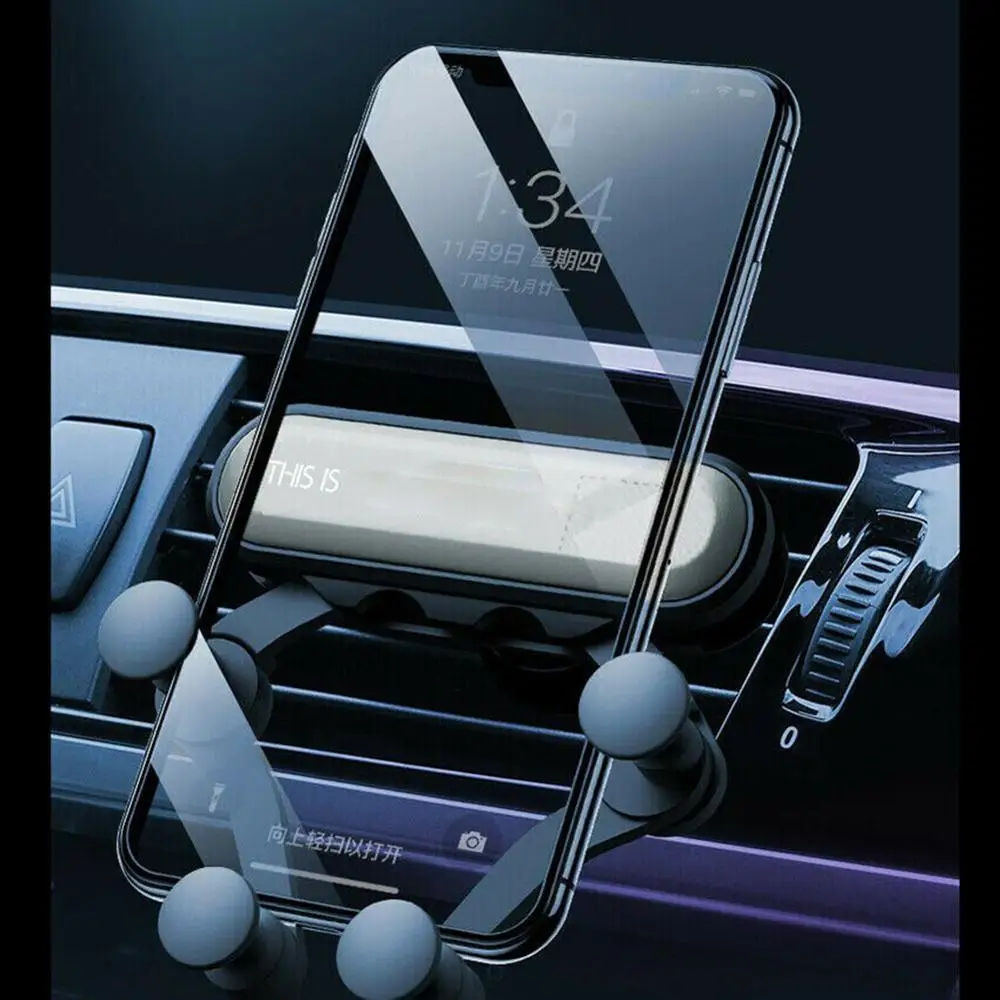 

Гравитационный Автомобильный держатель для телефона для iphone X Xs Max Samsung S9 в автомобиле крепление на вентиляционное отверстие автомобильные ...