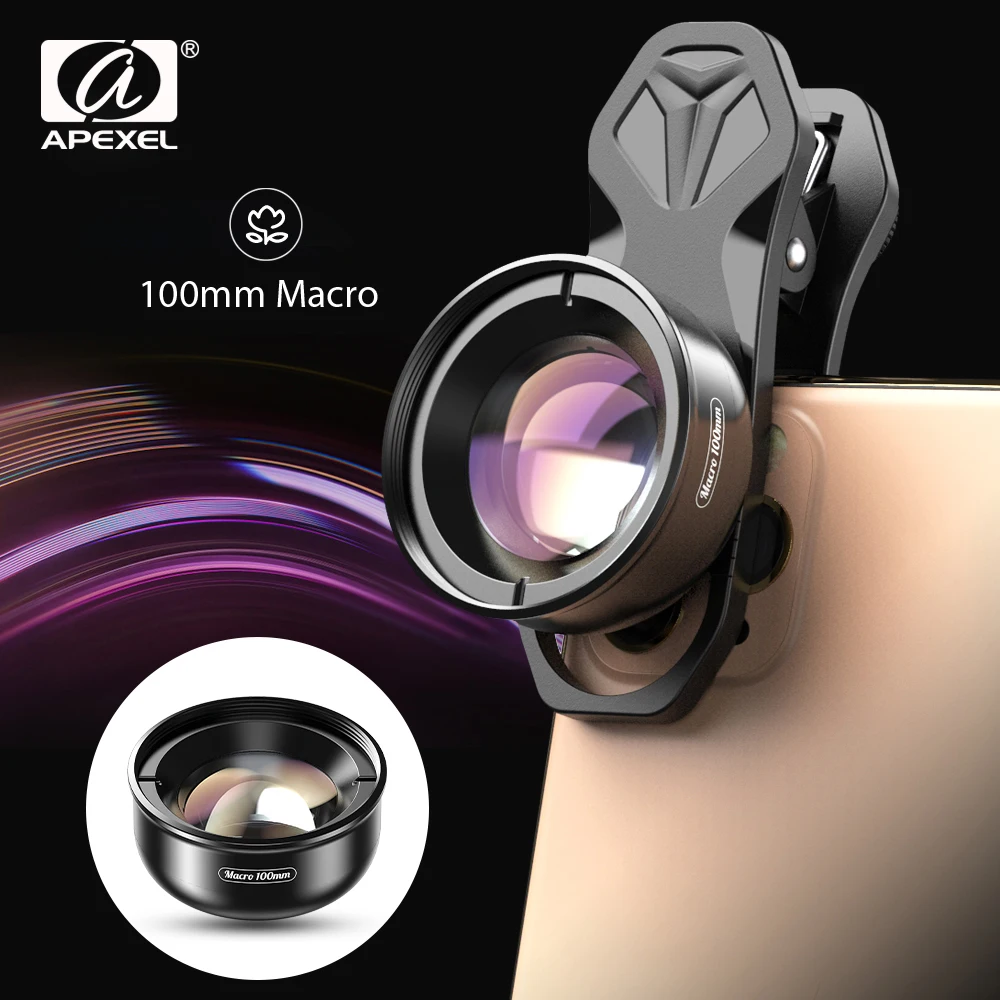 For dropshipping APEXEL camera phone lens 100mm macro Mobile Camcorder lenses for iPhone Samsung all smartphone |