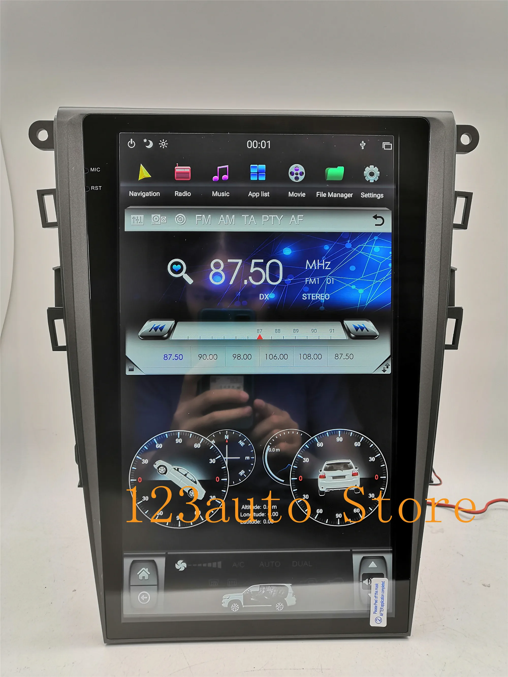 13,6 ''вертикальный экран Tesla стиль Android 8,1 автомобильный DVD gps PX6 NAVI для Ford Mondeo Fusion MK5 2013