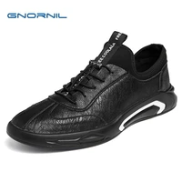 gnornil fashion brand men genuine leather shoes 2022 spring comfortable mens casual shoes non slip male footwear