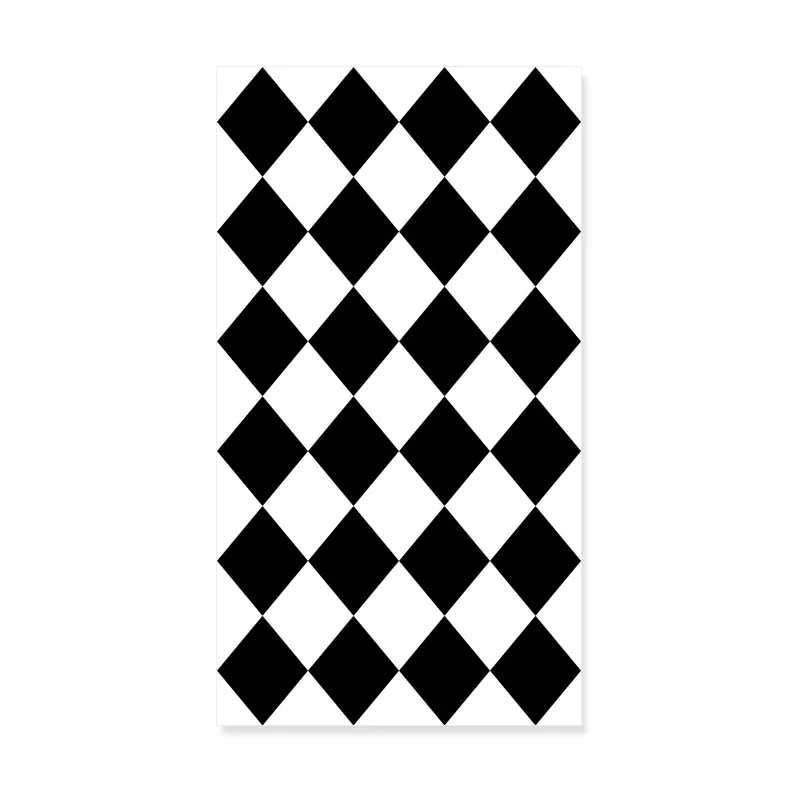 

Nordic style wallpaper ins television background black and white plaid diamond bedroom living room modern simple living wallpape