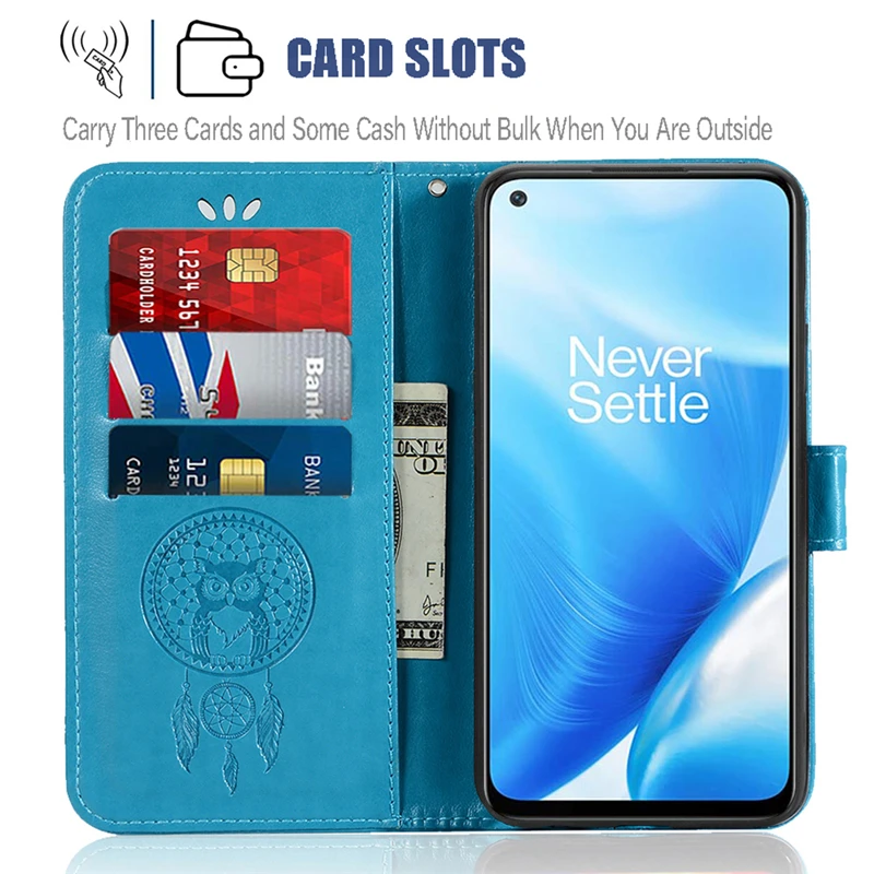 For Oneplus Nord N200 Case For Oneplus Nord N200 Cover Owl 3D Soft Luxury Flip Leather Wallet Phone Case For Oneplus Nord N200