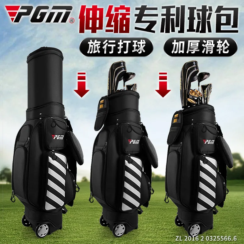 Golf Bag High Capacity Standard Bag With Pulley Air Bag Multifunctional Telescopic Convenience Ball Bag Team Customized