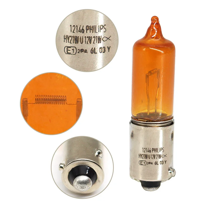 Оригинальный Philips H21W HY21W 12V 12356 12146 стоп-светильник лампа заднего хода боковая