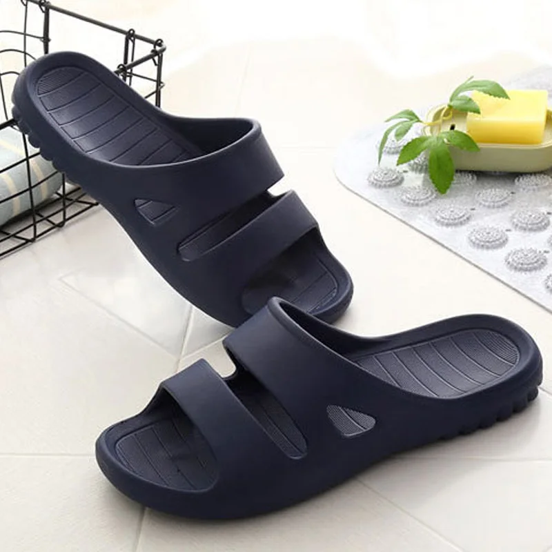 Новинка мужские домашние тапочки нескользящая женская обувь для купания в