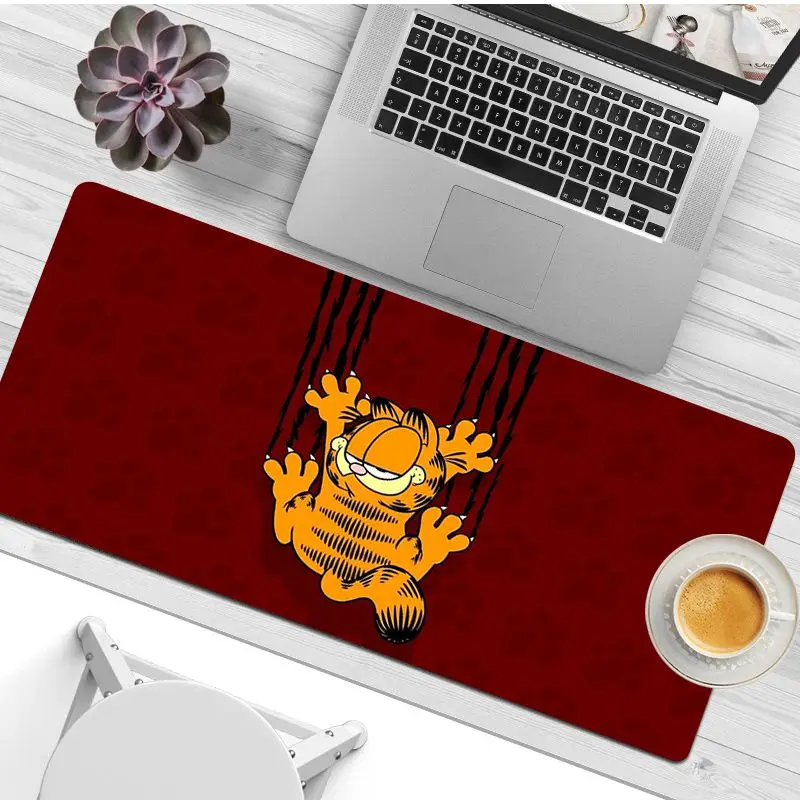 

Disney Garfield In Stocked Large Gaming Mouse Pad XL Locking Edge Size for large Edge Locking Speed Version Game Keyboard Pad