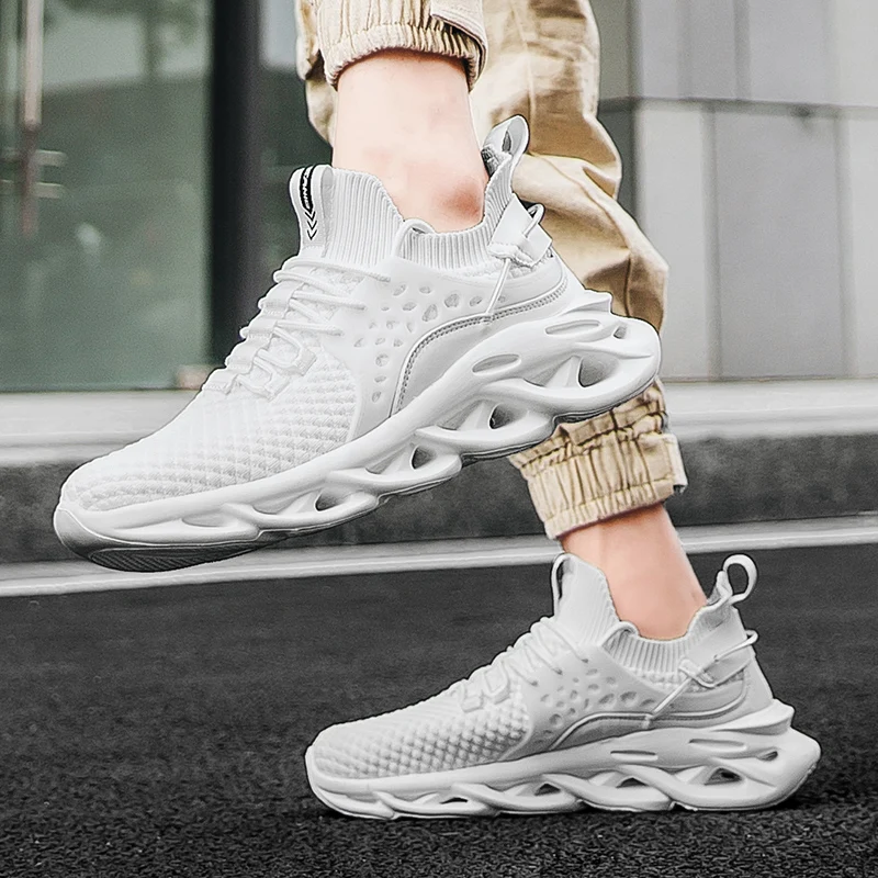 

Running Shoes Men Breathable Sports Shoes Outdoor Adult Hollow Sole Jogging Sneakers Light Weight Plus Size Zapatos De Hombre