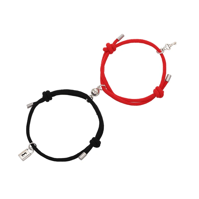 Браслет с ключом и замком для пар регулируемый браслет ручной работы надписью