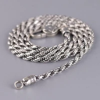 vintage thai silver necklace for man 2020 new real s925 pure silver fashion six word mantra vajra pestle buckle man necklace