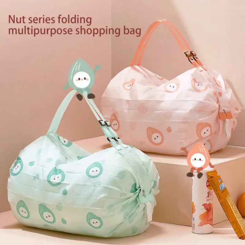 

Women Foldable Shopping Bag Tote Pouch Portable Reusable Large-capacity Oxford Grocery Cloth Storage Bag Changeable Handbag