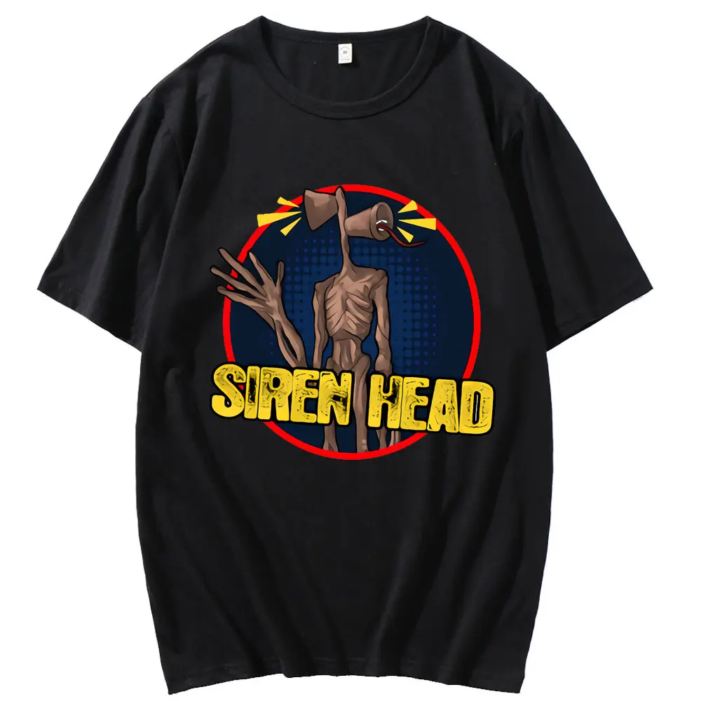 

2021 Siren Head Print T-shirt SCP Horror Game Short Sleeve Spring Summer Unisex 100% Pure Cotton Tshirt Male Fashion T Shirt
