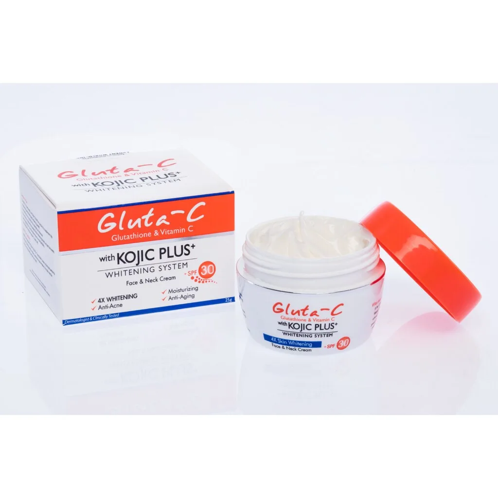 Увлажняющий крем для лица и шеи Gluta-C с KOJICPLUS + 4 раза отбеливающий SPF30 25 г | Красота