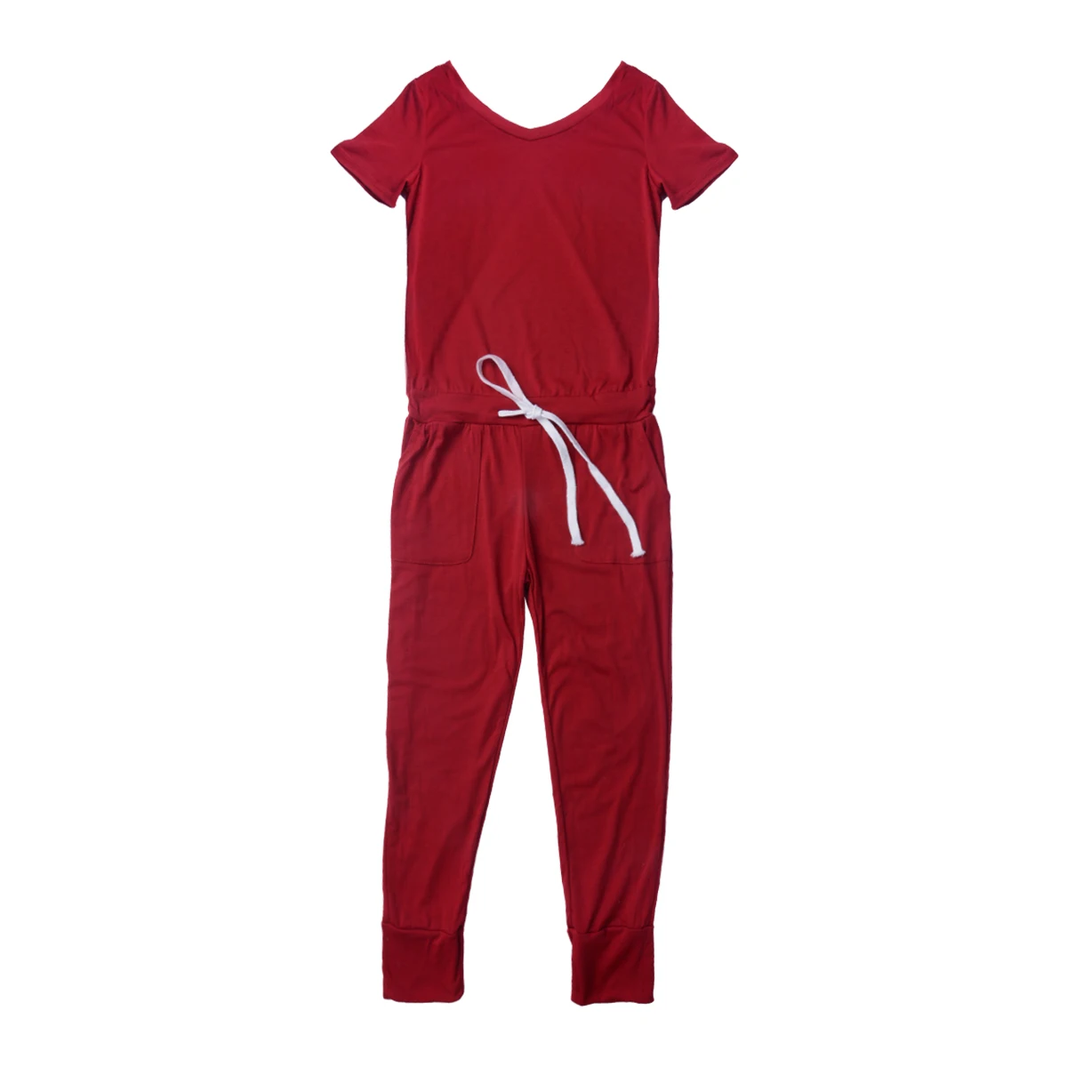

2021 new Womens One Shoulder Short Sleeve Rompers Casual Long Pants Jumpsuit Outfit with Elastic Drawstring