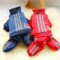 dog pet jumpsuit winter warm british style chihuahua bulldog ovalls for dog coat cotton pad bear dog clothes for small pet