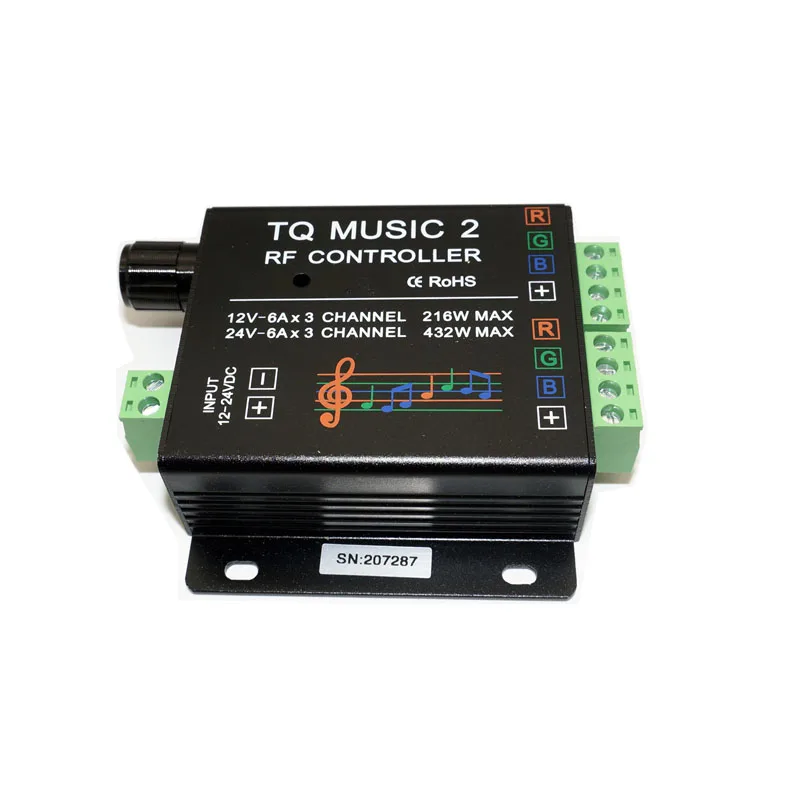 Лучшая цена 1 шт. Φ 18A RGB Music 2 контроллер Радиочастотный пульт дистанционного