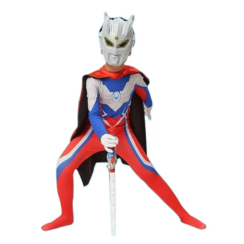 Горячая Распродажа модный детский костюм Ultraman на Хэллоуин косплей Спасителя 3D