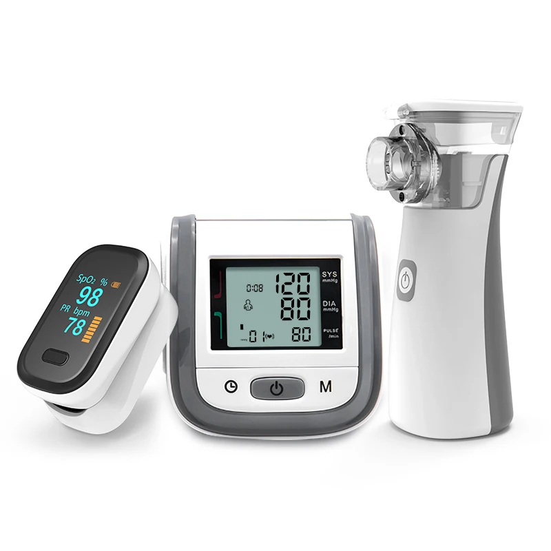 Fingertip Pulse Oximeter &amp Handheld Asthma Inhaler Nebulizer LCD Wrist Blood Pressure Family Health Care Travel Packages | Красота и