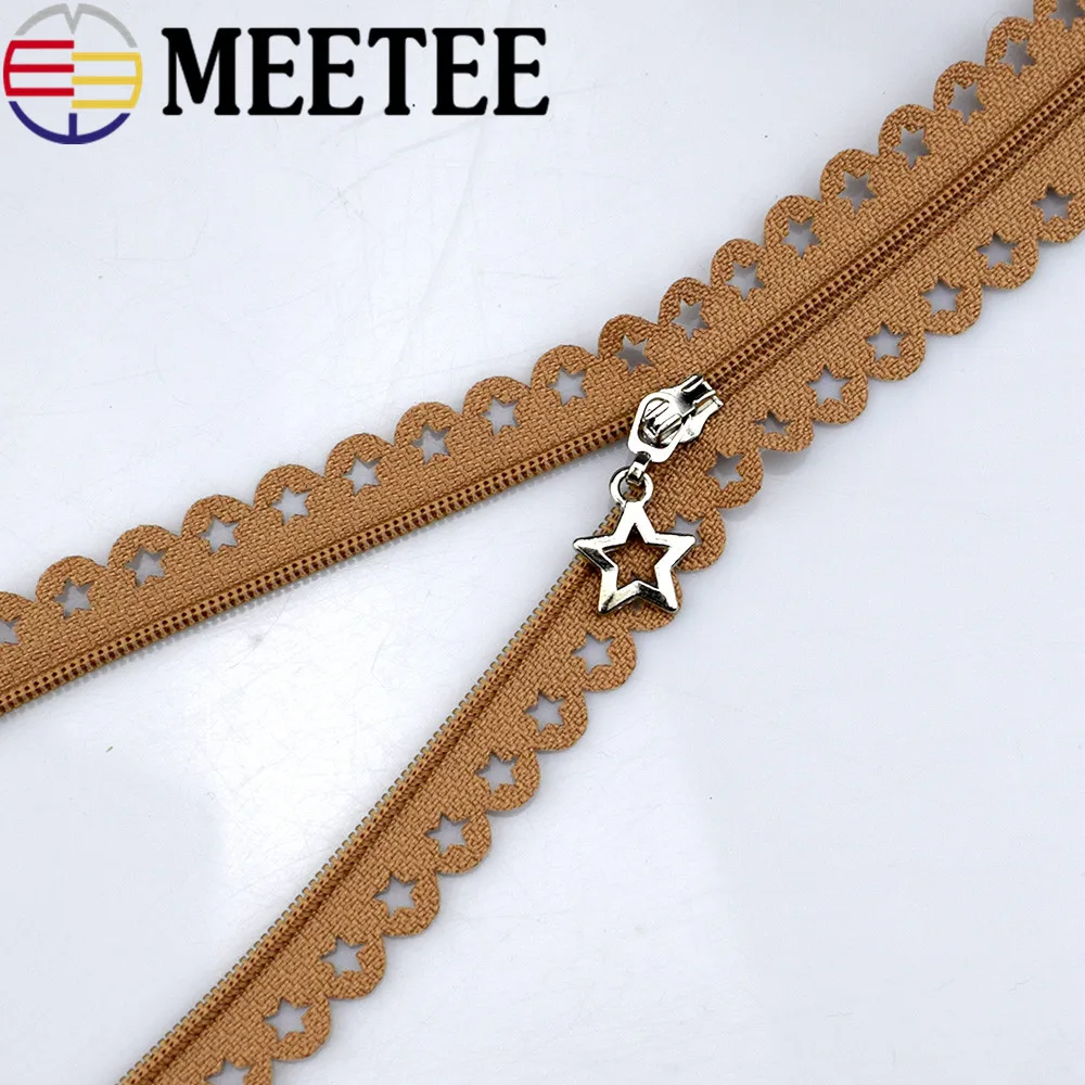 Meetee 20pcs 3# Close-end Nylon Zippers Star Lace 25cm Multi-color Zipper Garment Diy Sewing Bag Purse Wallrt Zip A1-3 | Дом и сад