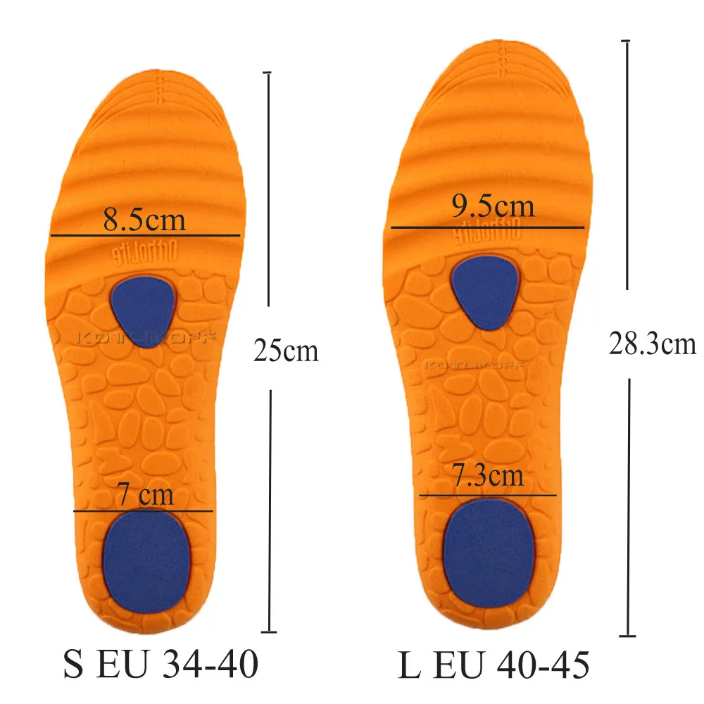 

KOTLIKOFF Insoles Orthopedic Memory Foam Sport Support Insert Woman Men Shoe Feet Soles Pad Stretch Breathable Running Cushion