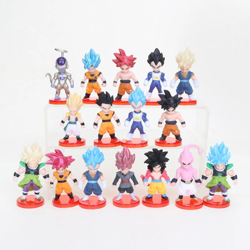16 шт./компл. рисунок Драконий жемчуг DBZ фигура Гоку Супер Saiyan Сон Гохан Вегета