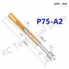 Пружинный тестовый зонд для P75-A2, щуп с круглым наконечником 100 мм, с никелевым покрытием, 1,3 мм, наперсток для домашнего инструмента, 1,02 шт.