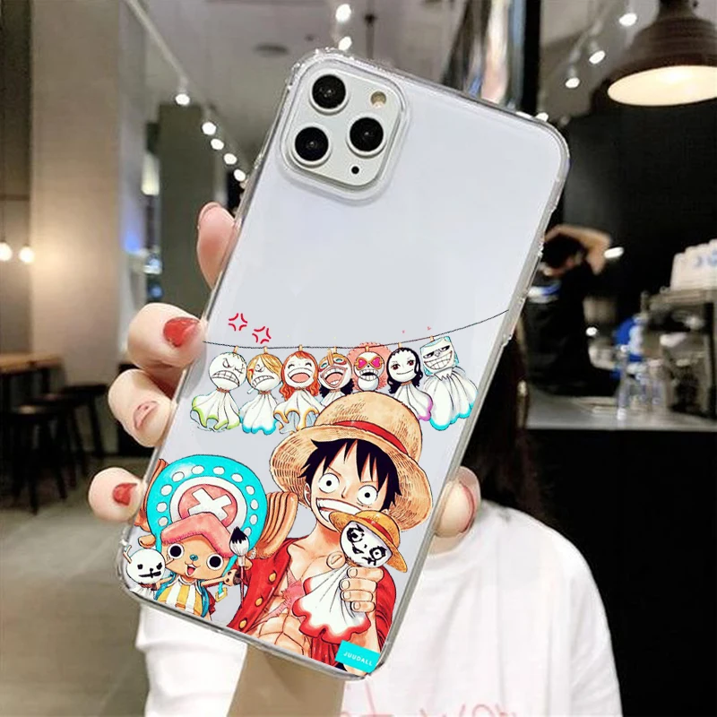 

Anime Classic Japan One Piece straw hat case For iphone12Pro max 11 Pro Max X XS XR 6 6s 7 8 plus Clear soft TPU Cover Coque