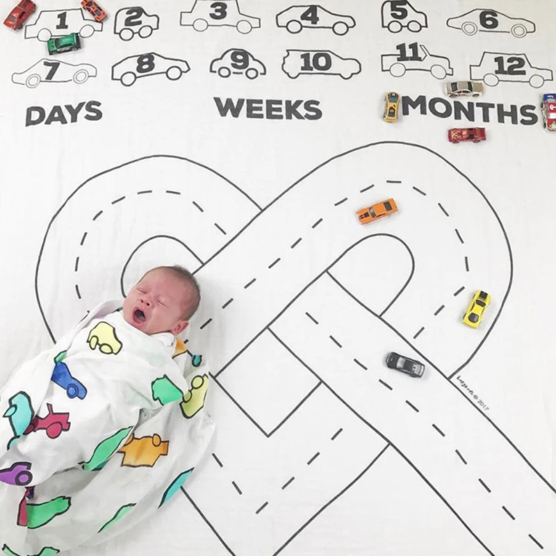 Четырехслойное Марлевое банное полотенце с принтом для младенцев без