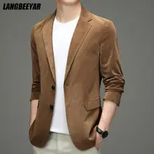Blazer masculino alta qualidade, novo designer de marca de luxo, moda casual cáqui, slim fit, noite, conjunto, roupa elegante, 2021 (4)